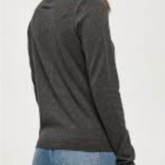 New Men/women 100% wool dark grey cardigan Club Monaco side pockets size M - Picture 9 of 10